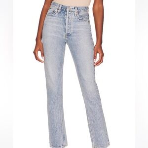 Agolde Blue Straight Jeans
